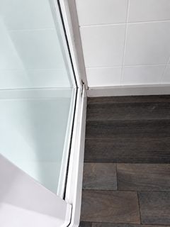 Shower track — after