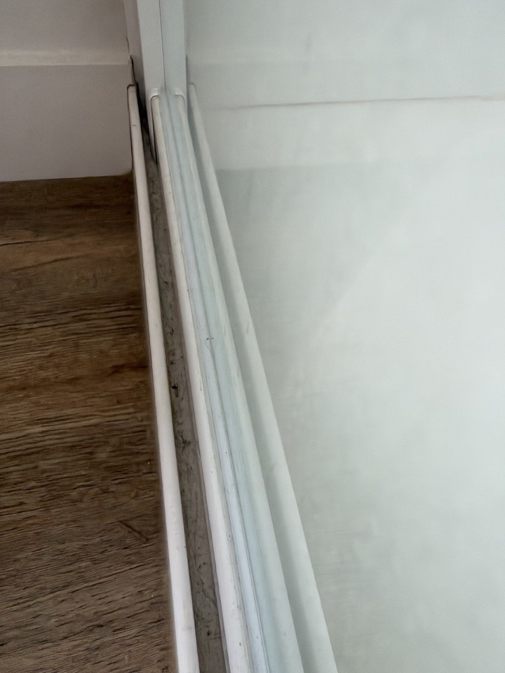 Sliding door track — before